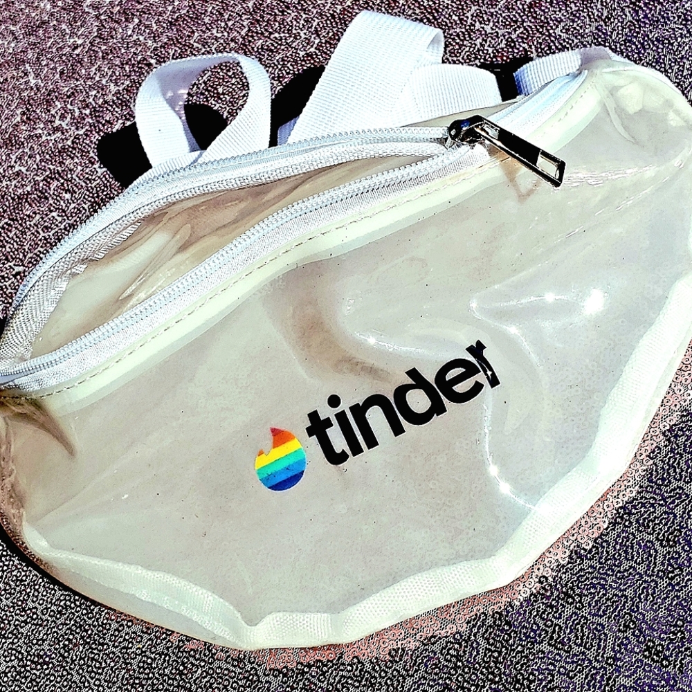 Novelty Hysterically Awesome TINDER Fanny Pack Translucent Bag